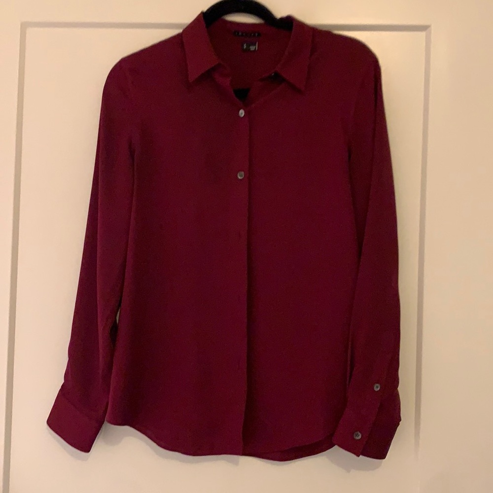 Theory silk button up